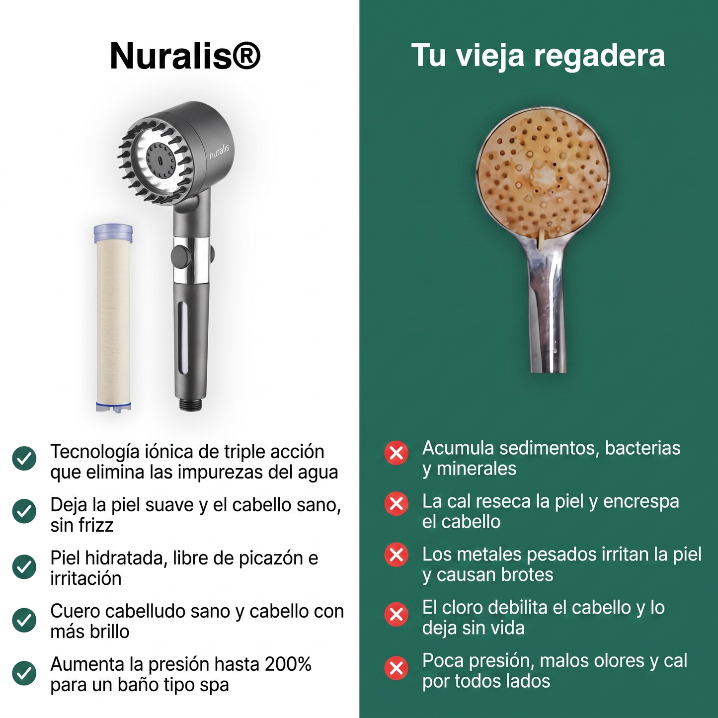 Salva tu piel y tu cabello del agua dura